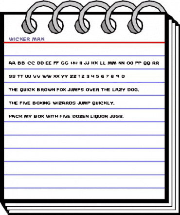 Wicker Man Regular animated font preview