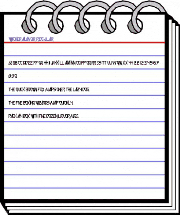 Wickermanor Regular animated font preview Wickermanor Regular animated font preview