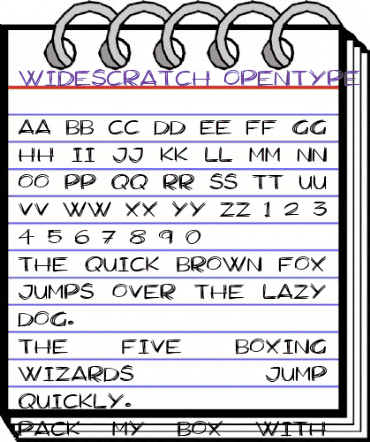 Widescratch Regular animated font preview