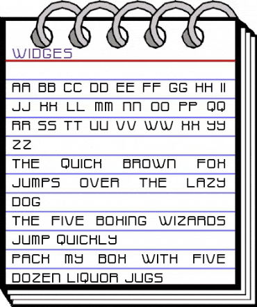 Widges Regular animated font preview