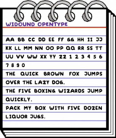 Widound Bold animated font preview
