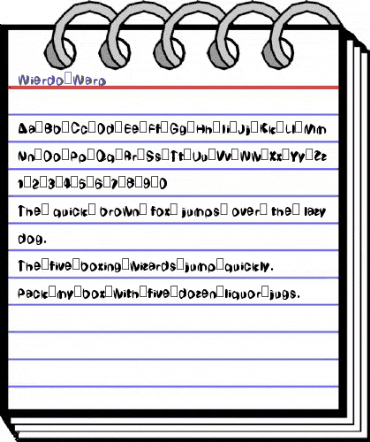 Wierdo Warp Normal animated font preview