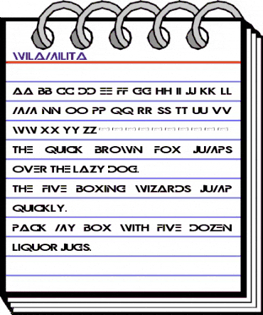 Wila Milita Regular animated font preview
