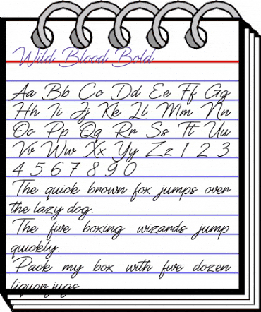 Wild Blood Bold animated font preview