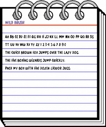 WILD BRUSH Regular animated font preview