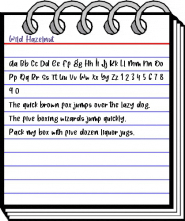 Wild Hazelnut Regular animated font preview