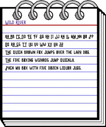 Wild River Regular animated font preview