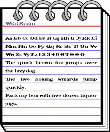 Wild Spain Regular animated font preview