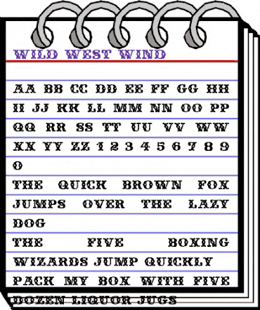 Wild West Wind Regular animated font preview