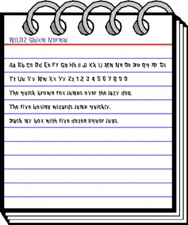 WILD2 Ghixm Normal animated font preview