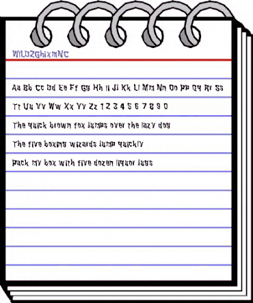 WILD2 Ghixm NC Regular animated font preview
