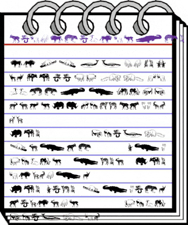 WildAnimalsOne Regular animated font preview