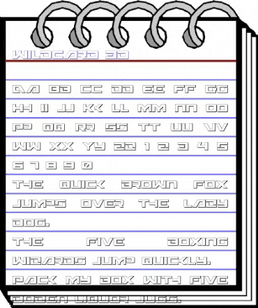 Wildcard 3D Regular animated font preview