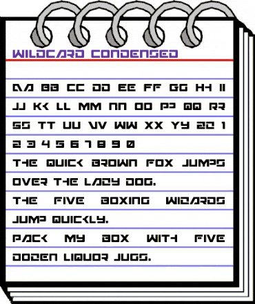 Wildcard Condensed Condensed animated font preview