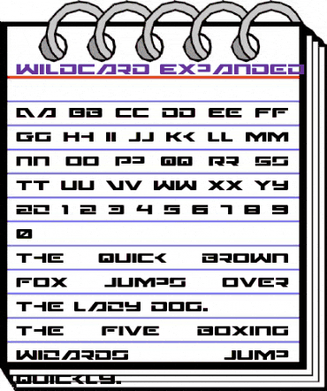 Wildcard Expanded Expanded animated font preview