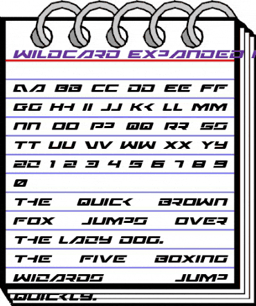 Wildcard Expanded Italic Expanded Italic animated font preview
