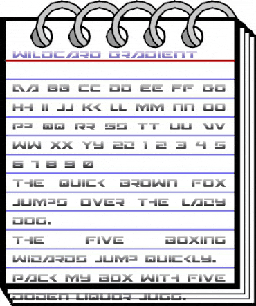 Wildcard Gradient Regular animated font preview