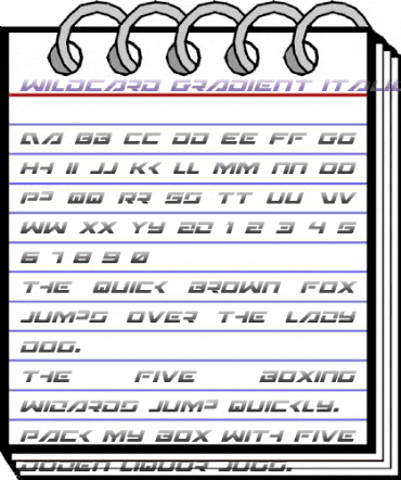 Wildcard Gradient Italic Italic animated font preview