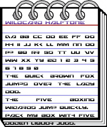 Wildcard Halftone Regular animated font preview