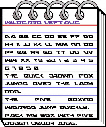 Wildcard Leftalic Italic animated font preview