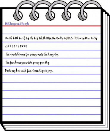 Wildemount Rough Regular animated font preview