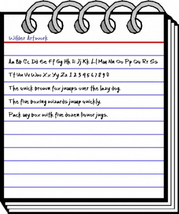 Wilder Artwork Regular animated font preview