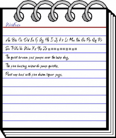 WildFoxs Regular animated font preview