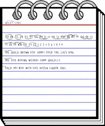 Wildy Sans Regular animated font preview