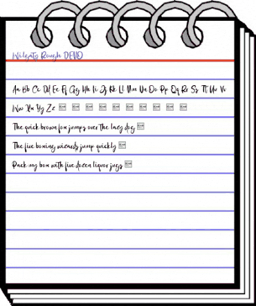 Wilgaty Rough DEMO Regular animated font preview