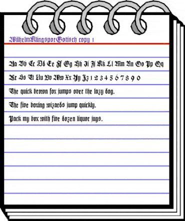 WilhelmKlingsporGotisch Regular animated font preview