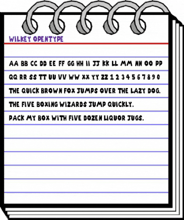 Wilkey Regular animated font preview