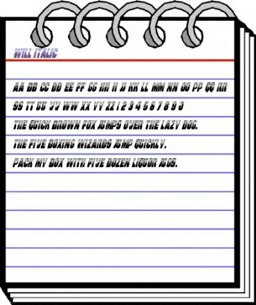 Will Italic Regular animated font preview