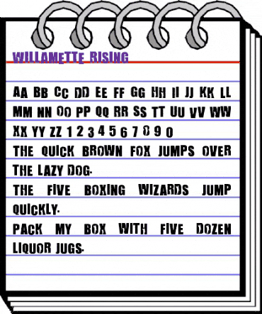 Willamette Rising animated font preview Willamette Rising animated font preview