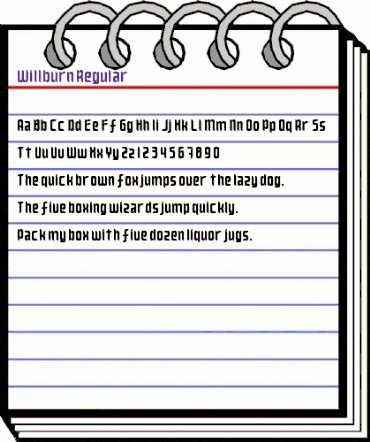 Willburn Regular animated font preview