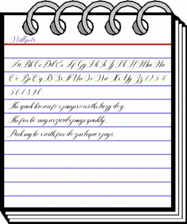 Willgets Regular animated font preview