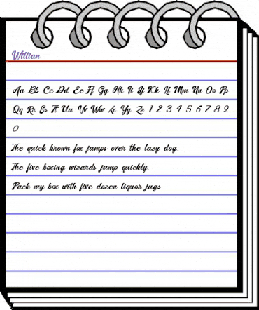 Willian Regular animated font preview