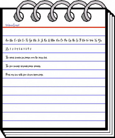 Willona Script Regular animated font preview