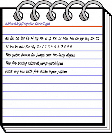 Willow Wisp Regular animated font preview