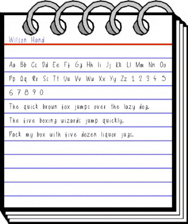 Wilson Hand Regular animated font preview