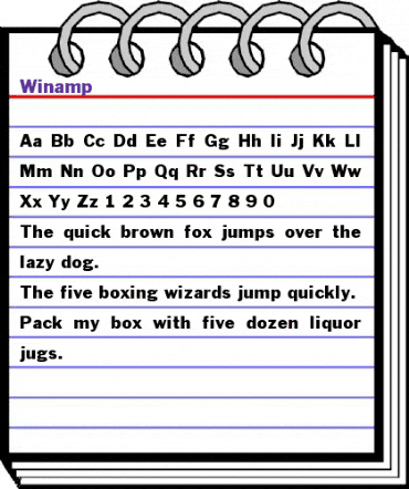 Winamp Regular animated font preview