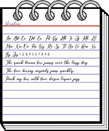 Window Regular animated font preview