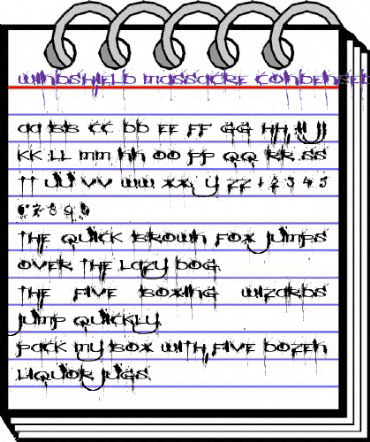 Windshield Massacre Condensed animated font preview