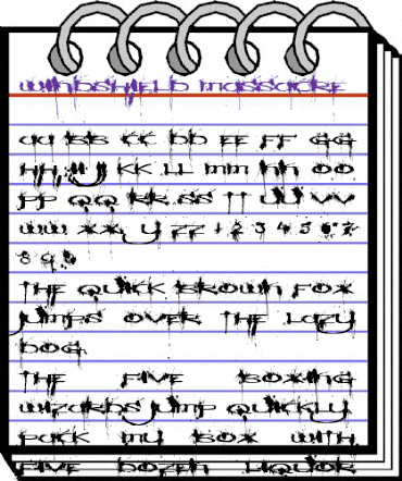 Windshield Massacre Regular animated font preview