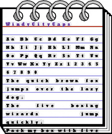 WindyCityCaps Regular animated font preview