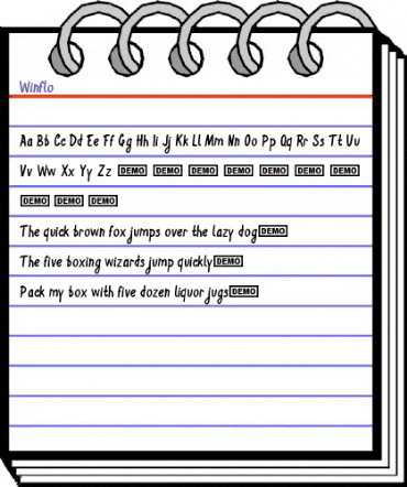 Winflo Regular animated font preview