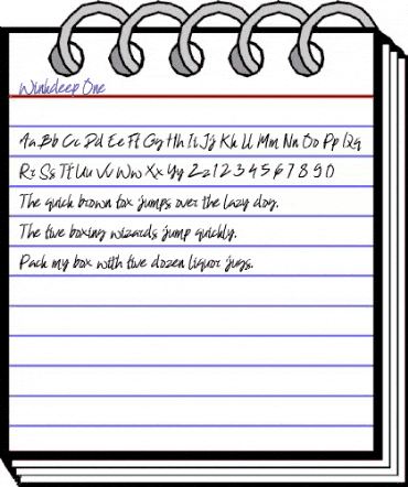 Winkdeep One Regular animated font preview