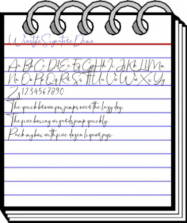 Winstyle Signature Demo Regular animated font preview