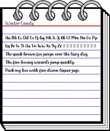 Winter Candy Regular animated font preview