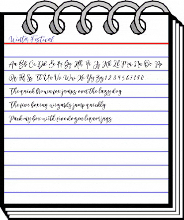 Winter Festival Regular animated font preview