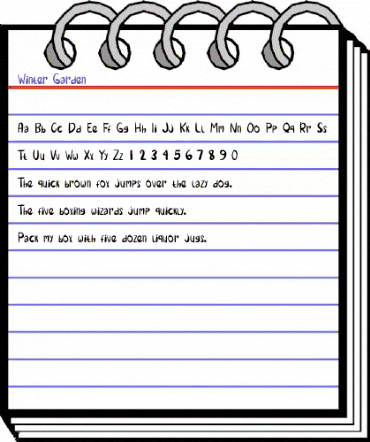 Winter Garden Regular animated font preview